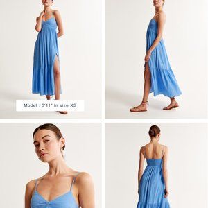 Abercrombie Ruched Maxi Dress